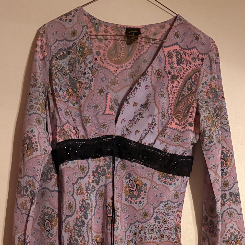 Vintage "Plenty by Tracy Reese Silk Paisley Dress Lilac Color